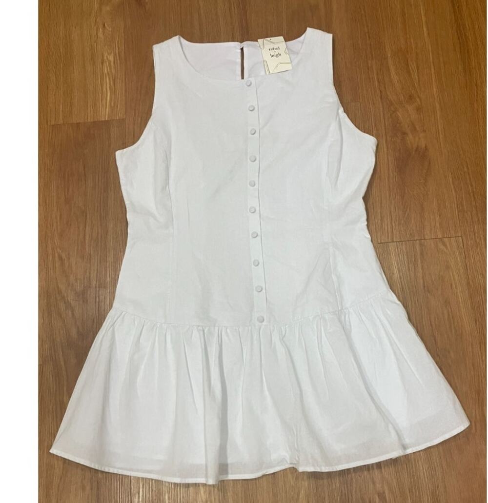 Rebel + Leigh  Juniors' Drop-Waist Sleeveless Mini Dress XL